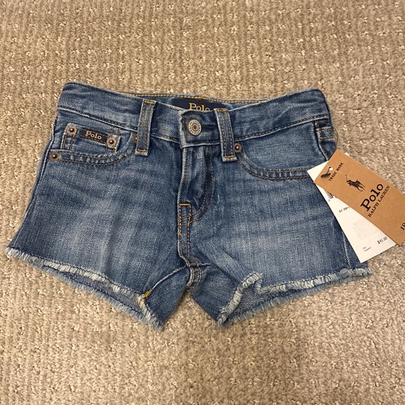 Polo Ralph Lauren toddler girl cutoff denim shorts - Picture 1 of 2